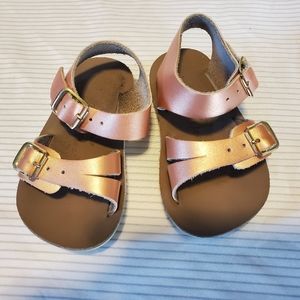 Sun San Rose Gold Sandals Size 3
